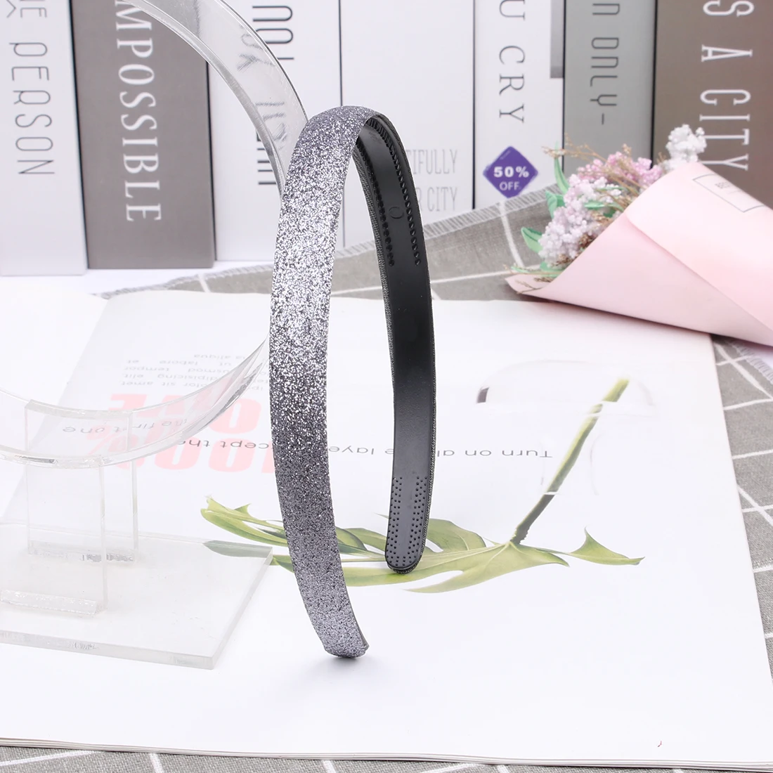 12pcs-7 12 шт., повязка на голову с блестками для девочек, блестящая, Ширина 1,5 см, Детская повязка для волос, блестящая, с блестками, темного цвета, ПУ дизайн, детский обруч на голову с зубами - Цвет: 12pcs-7