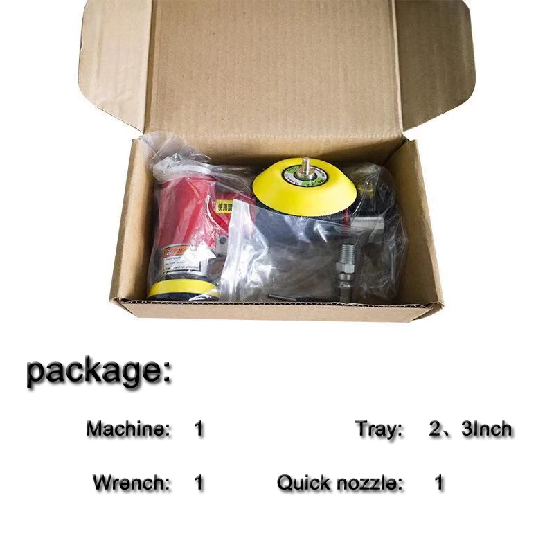 Car Polisher Pneumatic Air Sander Paint Care Tool 2 3inch 15000r/min er Dual Action Orbital Air Sander Polishing Machine