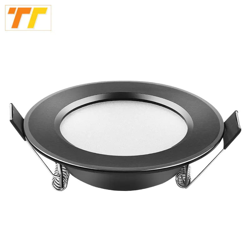 

led downlight lamp Black waterproof 3w 5w 7W 9W 12W 15W led spot 220V 230V ceiling recessed downlights round led panel light