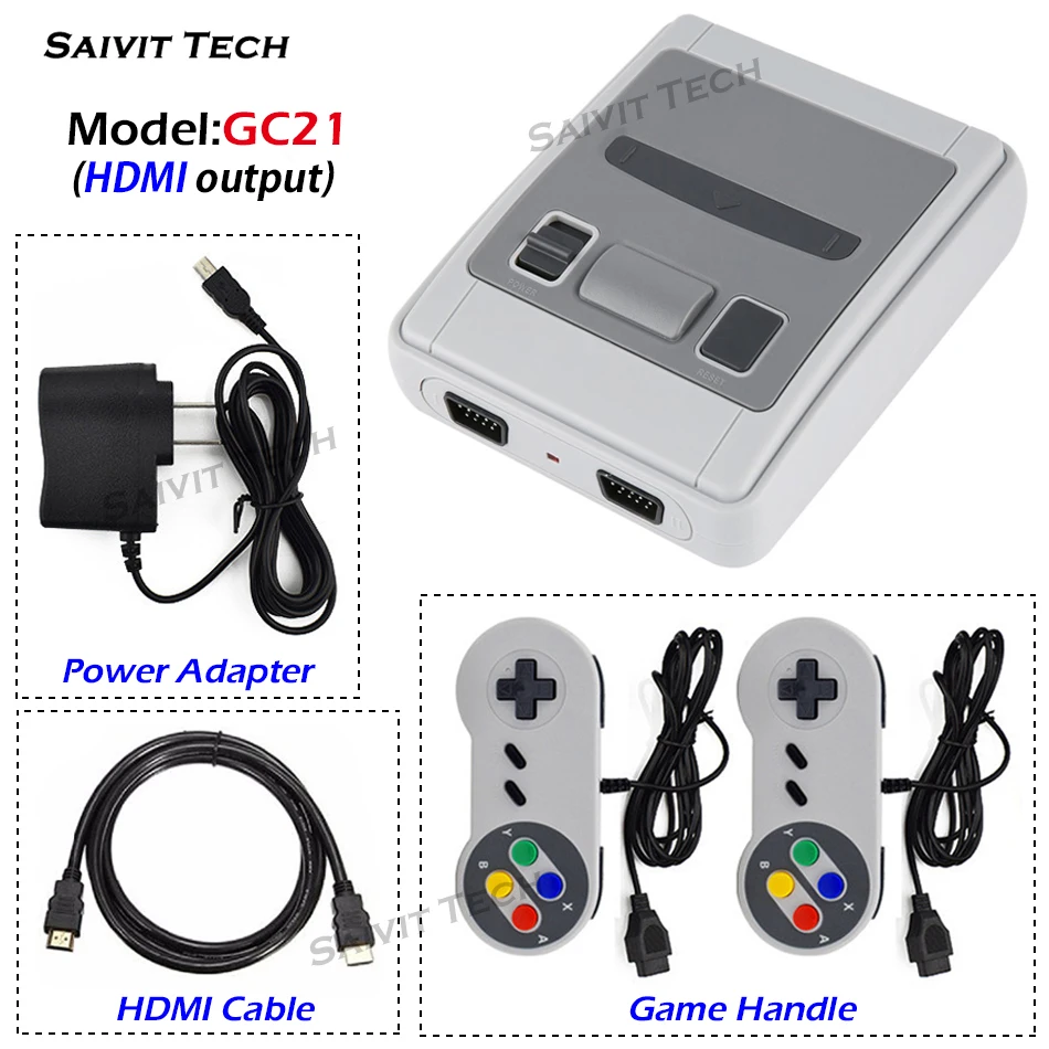 Супер SNES игровая консоль 8 бит семейная мини-игра Ретро Классический AV/HDMI выход портативный игровой плеер встроенный 621 игр