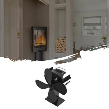 

XL-BLFS-900A Black Thermal Power Furnace Fan Evenly Distributed Heat Wood / Log Burner / Fireplace Harmless Fireplace Fan