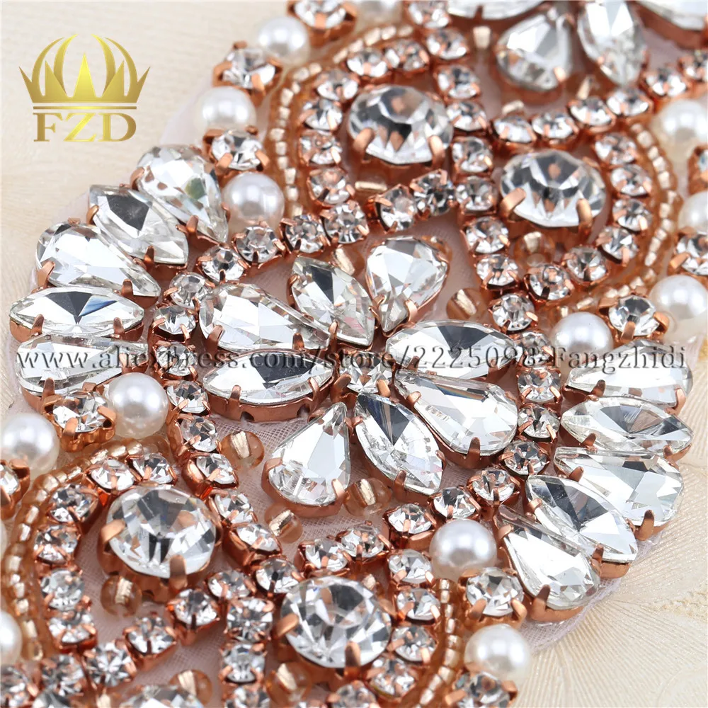 FZD (30pieces) Wholesale Handmade Hot Fix Crystal Sew On Pearls Bridal  Rhinestone Applique for Wedding Sash Belt Waistband DIY - AliExpress