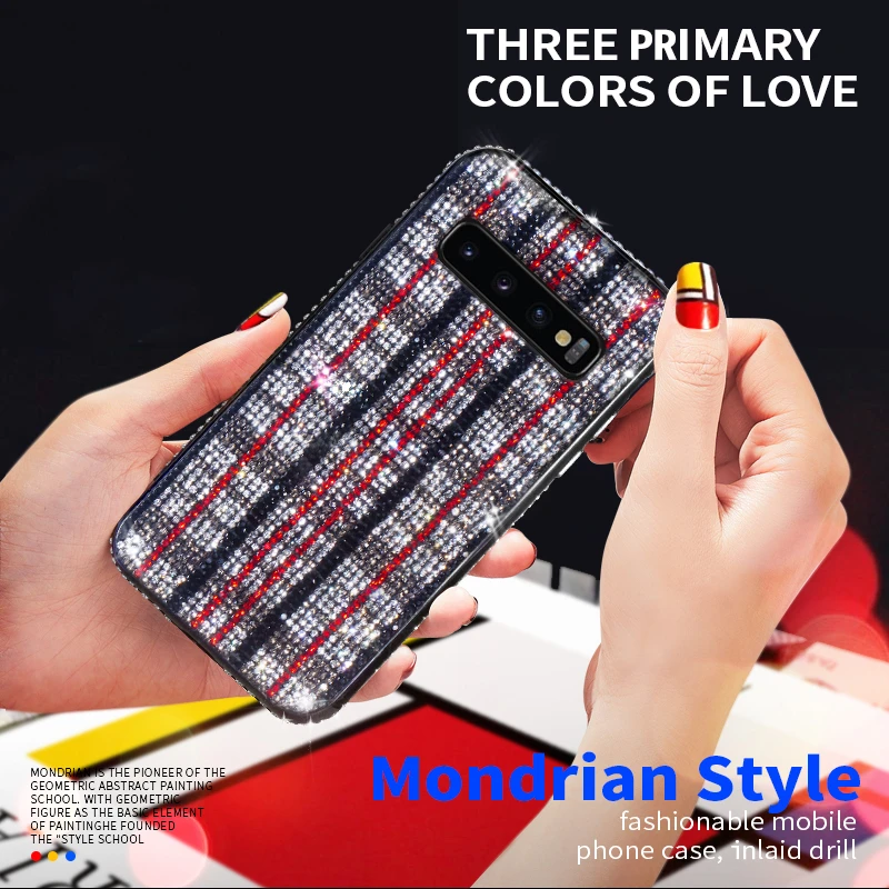 

Soft Case For Samsung Galaxy S10 Plus S8 S9 A10 A20 A30 A40 A50 A70 A7 2018 Note 9 8 10 Pro Cover Luxury Diamond Strap Holder