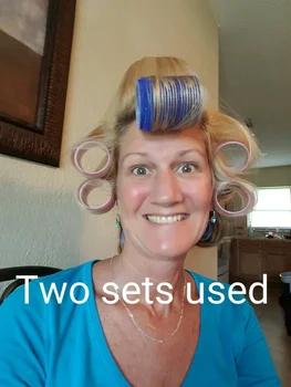 

6Pcs/Set Big Self Grip Hair Rollers Cling Any Size DIY Hair Curlers Random Color AIA99