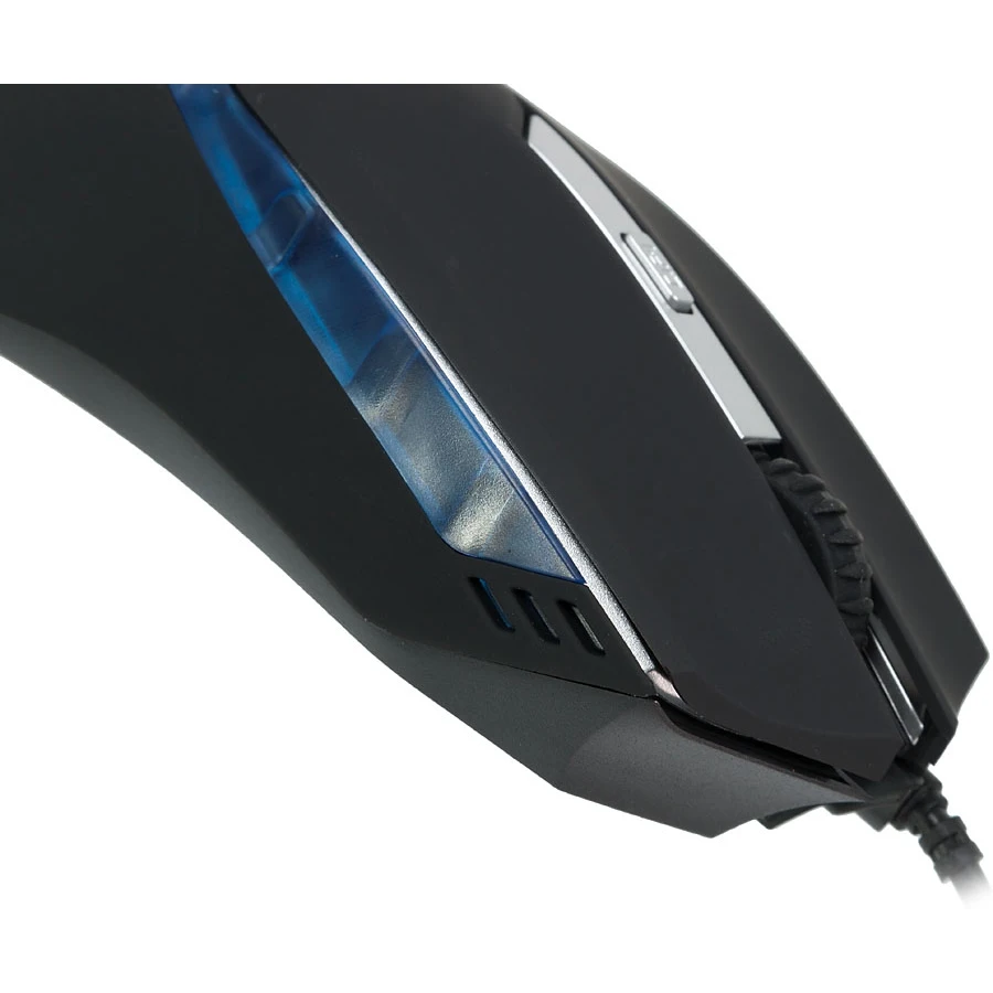 Мышь Oklick 715G черный оптическая(1600dpi) USB игровая(6but