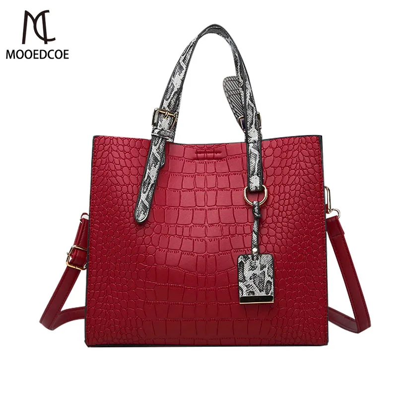 

MOOEDCOE Luxury Women Handbags PU Leather Crossbody Bags Designer Alligator Women Tote Bag PU Leather Crossbody Bags for Women
