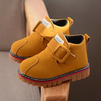 

Kids Boots Boys Fashion Rubber Ankle Boots Toddler Girls Soft Leather Sneakers Baby No-slip Waterproof Snow Boots Child Shoes