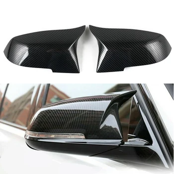 

Car Mirror Cover Left Right Side ABS Carbon Fiber Look Rearview Cap For BMW 1 2 3 4 Series F20 F21 F22 F23 F87 F30 31 34