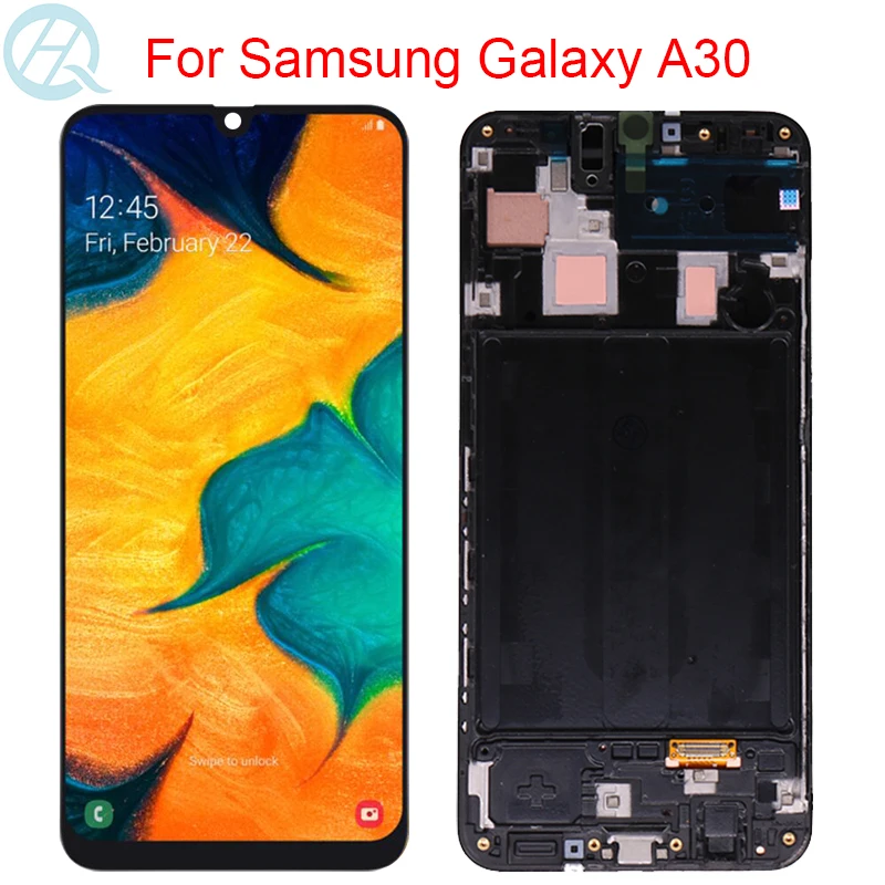 AMOLED дисплей для Samsung Galaxy A30 A305F ЖК с рамкой 6 4 дюйма SM A305FN/DS A305F/DS A305 сенсорным