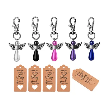 

25PCS Mixed Wedding Baptism Fans Xmas Communion Confirmation Gift For Guests Pearl Angel Guardian Christmas Gifts