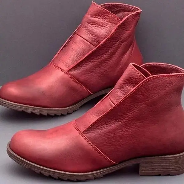 

Plus Size 43 Women Pu Leather Boots Ladies Shoes Large Size