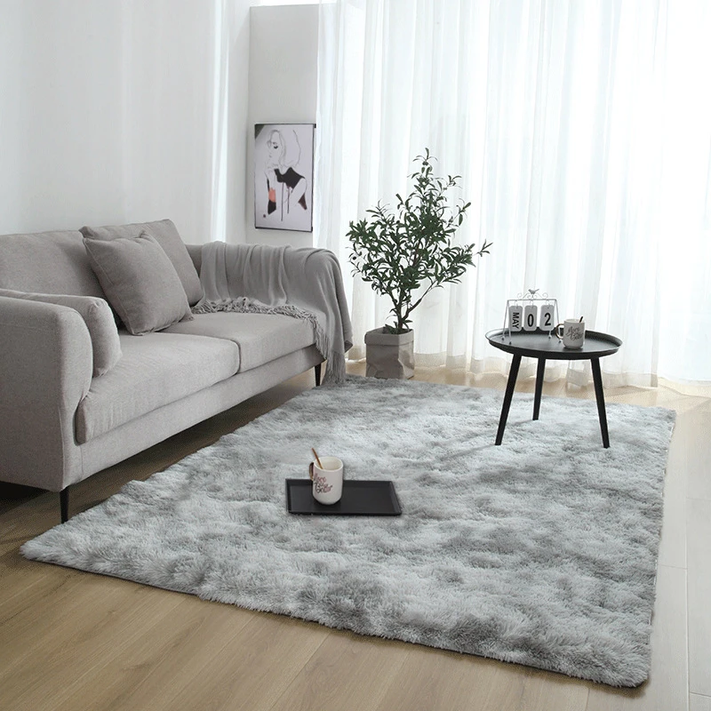

10 Colors Christmas Carpet for Living Room Plush Soft Fur Rug Modern Anti-slip Floor Mats Bedroom Water Absorption Carpet Dywany