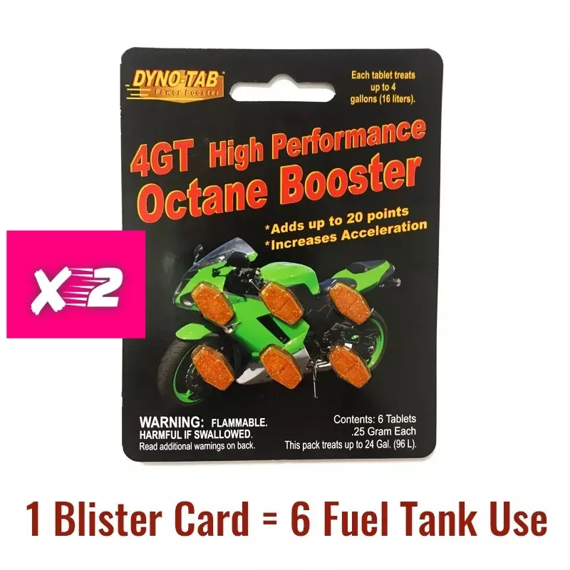 Made In USA Dynotab Octane Booster Motocycle Maximizes Power Increase Fuel Economy Eliminate Knock and Ping