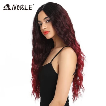 NOBLE Long Wavy 4x4 Lac Front Wigs for Black Women Synthetic Blonde Cosplay Wig 28 5