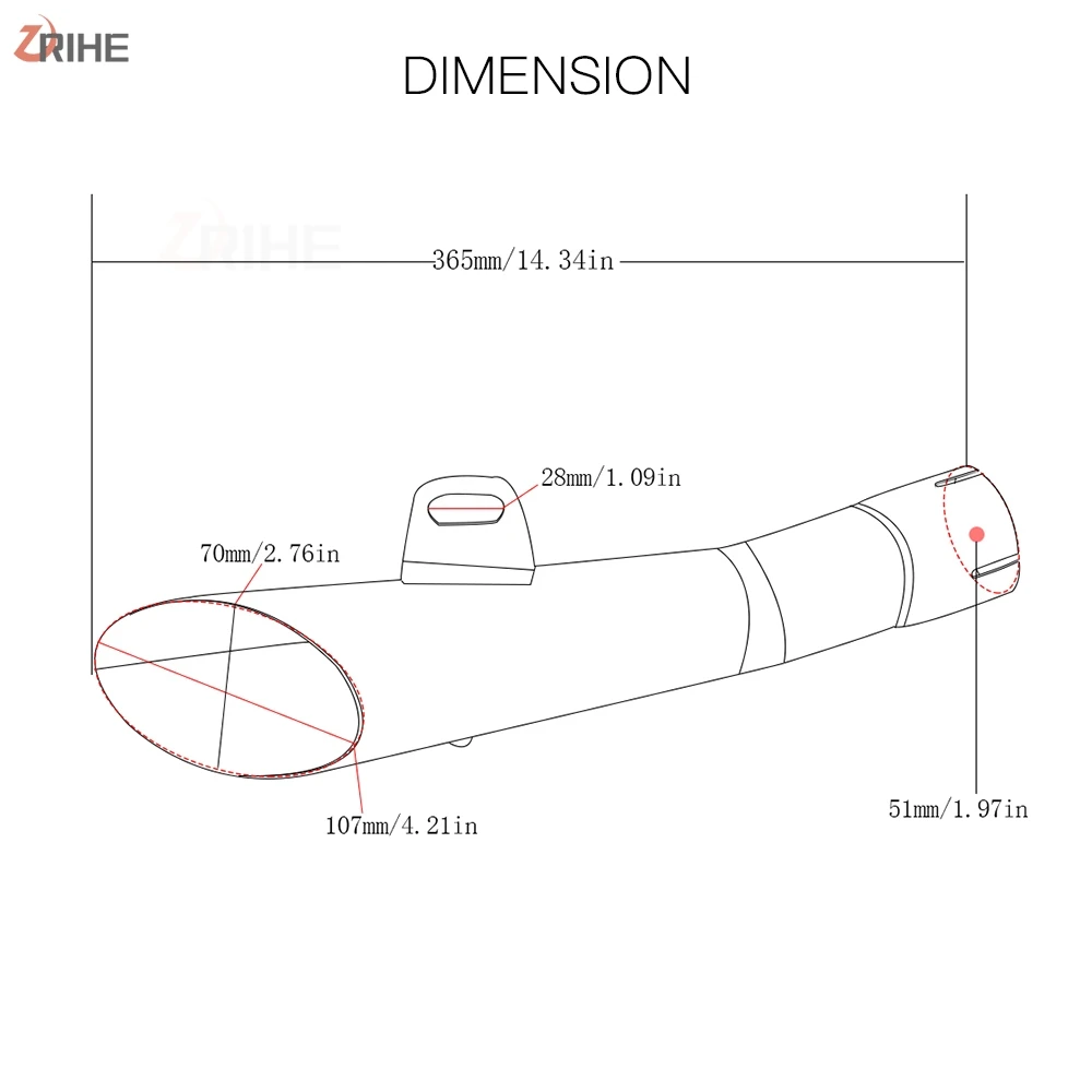 Универсальный глушитель выхлопной трубы мотоцикла 37-51 мм, Модифицированная выхлопная система для Suzuki GSXR 600 750 1000 HAYABUSA SV650/S
