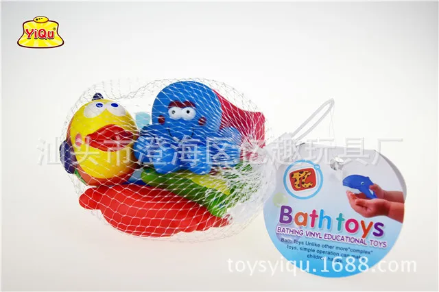 Виниловый всасывающий спрей для купания, игра с водой, детская игрушка, мультфильм, океаны, животные, 6, шесть пакетов, ванная комната, клоун, ma star