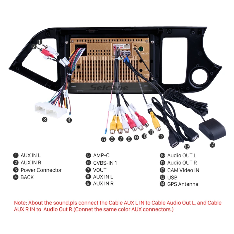 Best Seicane 9" 2 Din Quad-core Android 8.1 Car Radio For 2011 2012 2013 2014 KIA PICANTO Morning Bluetooth Wifi 3G Multimedia Player 4