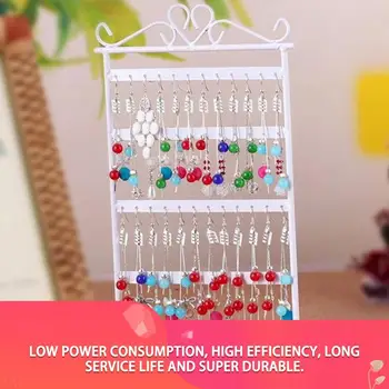 

48 Hole Earrings Ear Studs Display Rack Metal Jewelry Holder Stand Showcase pink 295*160mm for Retail Environment or Within the