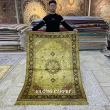 YILONG 4'x6' турецкий шелковый ковер традиционный vantage антикварные персидские ковры руководство(LH1009B