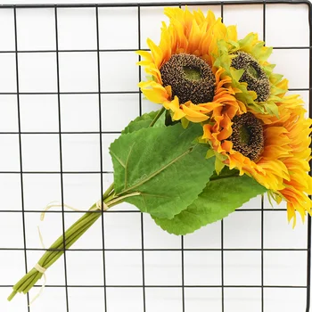 

1 bunch of 6 heads Artificial flower sunflower chrysanthemum Holding flowers Wedding Home decoration Diy Indoor furnishings Gift