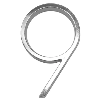

12cm Silver House Number Sign #0-9 Alphabet Letters 5 inch. Dash Slash Signage Home Door Numbers Outdoor Address Numeros Puerta