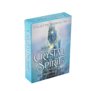 

Crystal Spirits Oracles 58-Card Deck and Guidebook Full English Tarot Cards Game Family Party Board Game