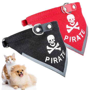 

Fashion Cat Dog Bandana Bibs Scarf Collar Adjustable Pet Neckerchief Scarf Waterproof Saliva Towel for Small Medium Large Dogs