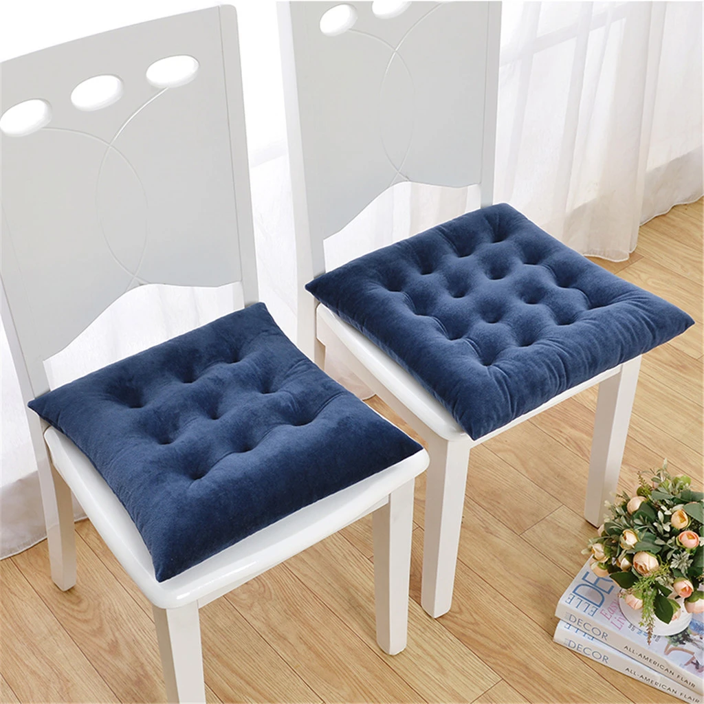 Seat Cushion Plain Chair Pad Dining Room Garden Kitchen Chair Velvet Cushions Tie On New 2o14 Cushion Aliexpress