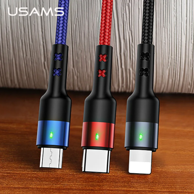 3 в 1 USB кабель для iPhone X 8 7 6 6S Plus Micro Xiaomi Type C Samsung S9 S8 зарядный 2A зарядное устройство