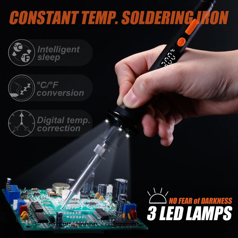 YIHUA 928D II ESD Thermostatic Soldering Iron With Button Temperature Adjustable Digital