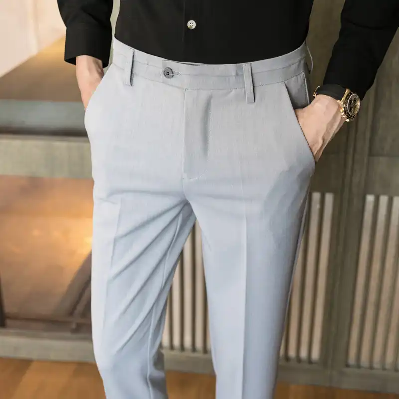 mens skinny khaki dress pants