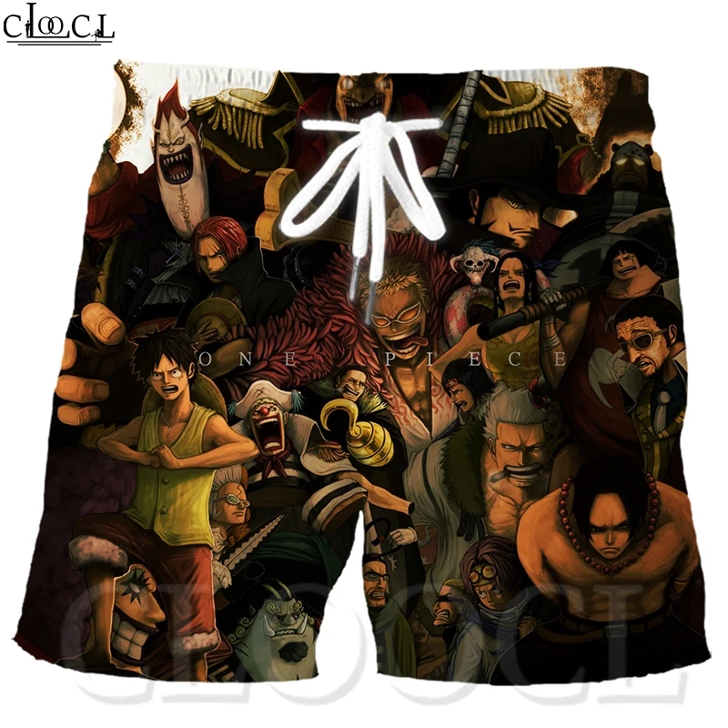 CLOOCL One Piece Monkey D Luffy японский аниме Рисунок Большой размер эластичные шорты с 3D