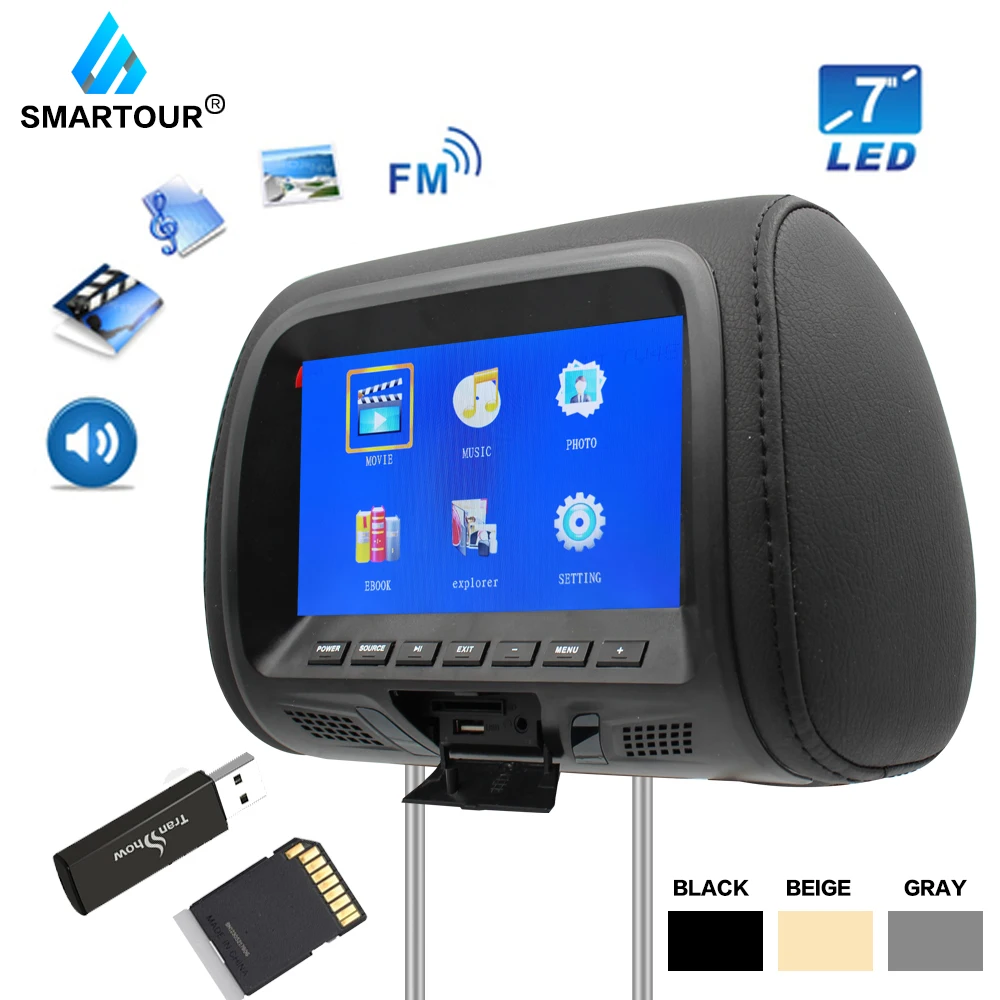 Видеоплеер Smartour 7 дюймовый TFT светодиодный экран универсальный автомобильный