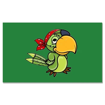 

Pirate Parrot Flag, logo Flag 3x5FT banner150X90CM 100D Polyester brass grommets custom flag, Free Shipping