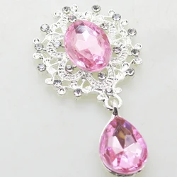 Elegant Crystal Brooch Set - Fashionable Wedding & Holiday Decorations (12.Baby pink)