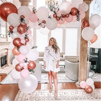 

Pastel Rose Gold Macaron Pink DIY Balloon Garland Arch Kit Anniversary Birthday Party Balloon Adult Baby Shower Girl Decorations