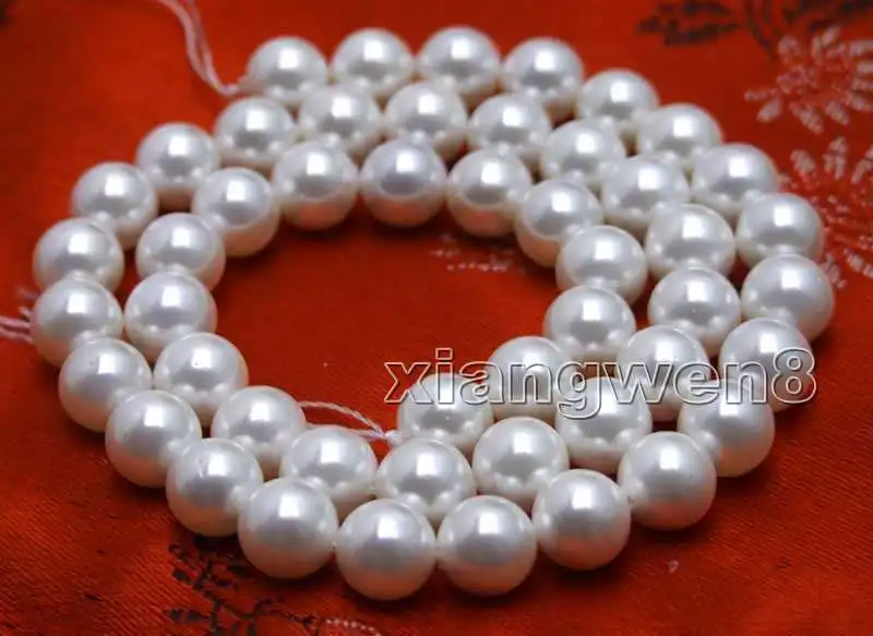 Free &gt&gt SALE Small 8mm Round White High Quality Sea shell Pearl beads strands15&quot- los677 | Украшения и аксессуары