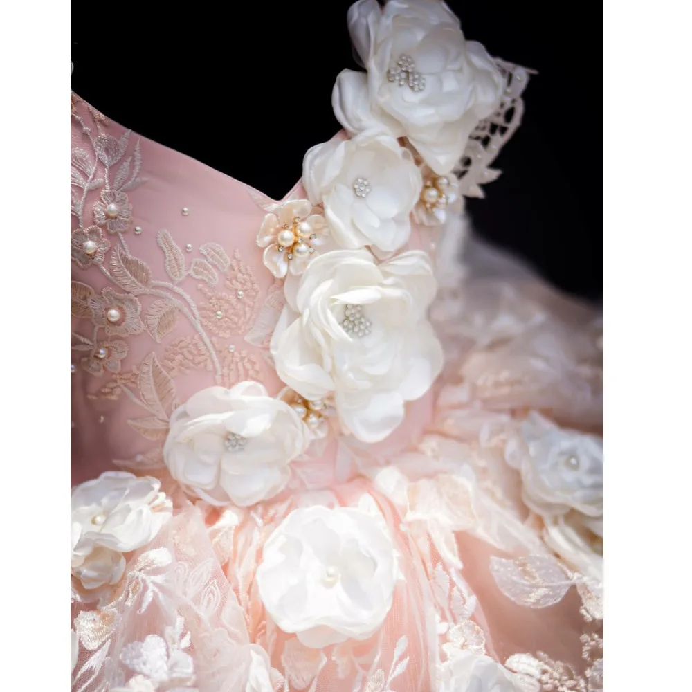2017-Baby-Pink-Lush-Pageant-Dresses-For-Girls-3D-Flower-Lace-Pearls-Children-Images-Photoshoots-Gowns (2)