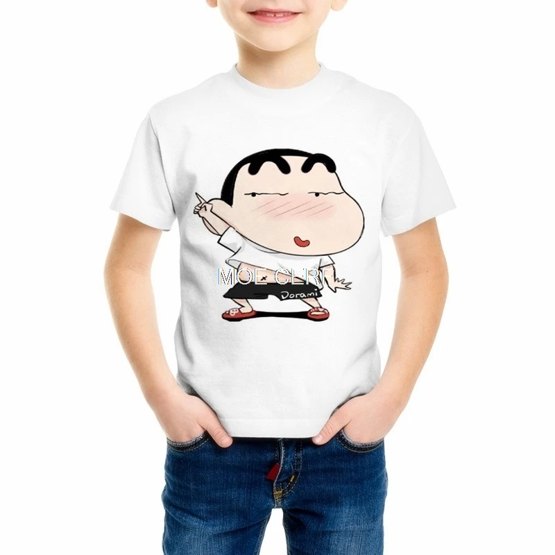 8 Детская футболка Crayon Shin-chan, милая белая футболка с короткими рукавами Crayon Shin-chan, футболки для мальчиков, девочек, малышей, детей, 47C-16 - Цвет: 8