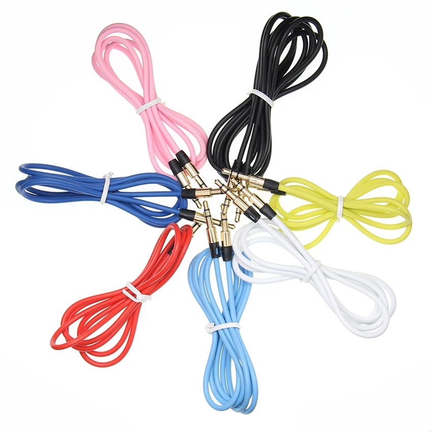 3 5mm Male to Male Audio Cable Jack Aux Cable For iPhone For Samsung Car MP3 4 Headphone Mobile Phone Speaker Aux Cord 100pcs