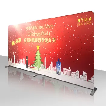 

Customize 20ft display stand aluminum display racks with durable wide base for company party background graphic not included