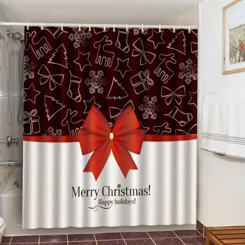 

YL317 Christmas Series Dacron Waterproof Shower Curtain