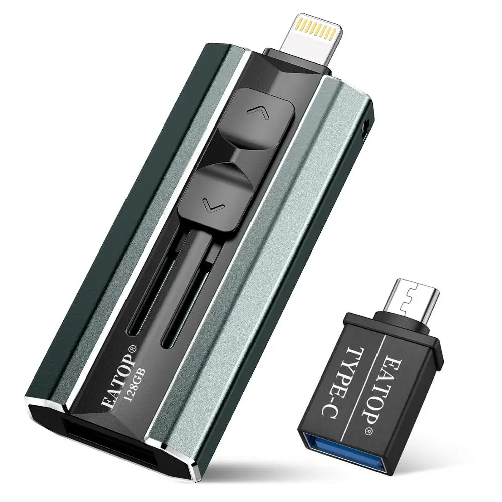 Флеш накопитель USB 3 0 на 128 ГБ флеш iPhone с 4 портами совместимый iPhone/iPad/iPod/MacBook/Android и