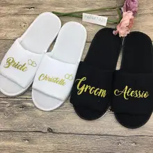 Пользовательское имя команды свадебной вечеринки отряд "невеста" Жених подарки для жениха персонализированный подарок подружки невесты Тапочки