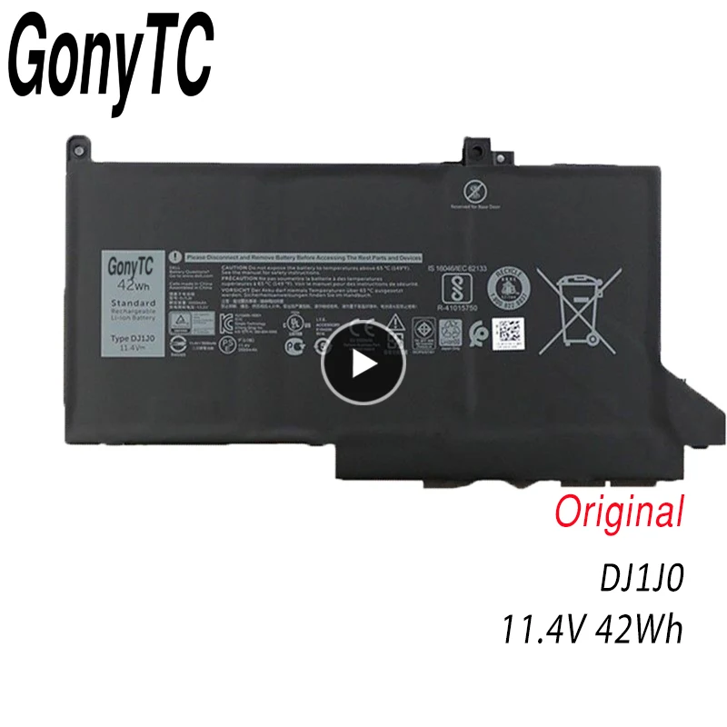 Аккумулятор для ноутбука GONYTC DJ1J0 DELL Latitude 12 7000 7280 7380 7480 серии PGFX4 ONFOH DJ1JO 11 4 V 42WH |