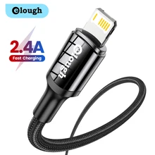 

Elough USB Cable 2.4A Fast Charging Mobile Phone Cable Wire For iPhone 13 12 11 Pro Max X Xr 8 7 6 For iphone Charger Data Cord