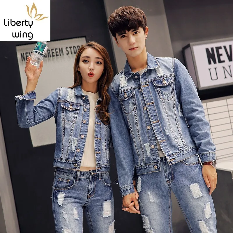 Autumn Korean Mens Denim Jacket Two 