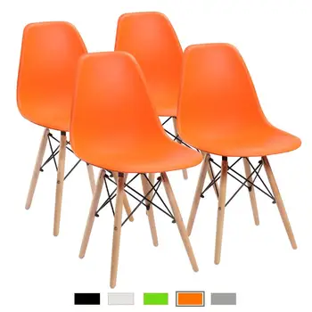 

Nordic Creative Dinning Room Chairs Simple Plastic Chair for Office Dinning Room Bar Bedroom Living Room Cafe Chairs Set of 4