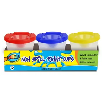 

Spill Proof Paint Cups 150ml For Washable Gouache Paint Kids School Finger Paint
