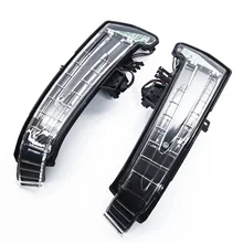 Par 12V LED lado espejo marcador giro señal luz lente 21290675011 para Mercedes W204 W212 W221 espejo de coche amarillo luz len(China)